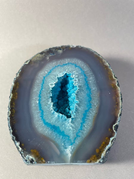 Akaatti Geodi sini-valko-turkoosi,  617 gr